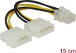 DeLock 6-Pin PCIe male - 4-Pin Molex male Cable 0.15m (82315)
