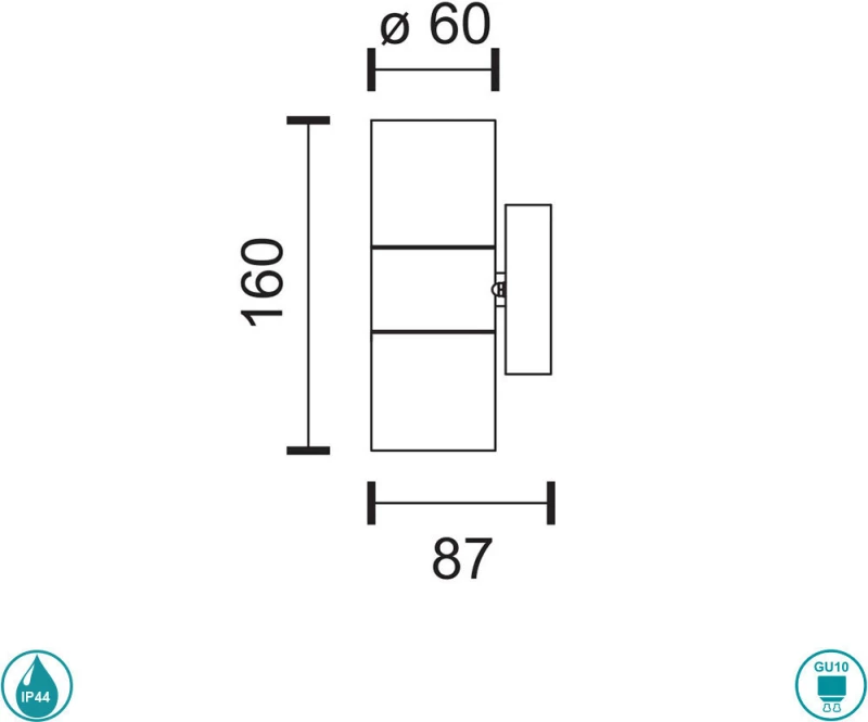 Spot Light 7748 Επιτοίχιο Εξωτερικό Φωτιστικό