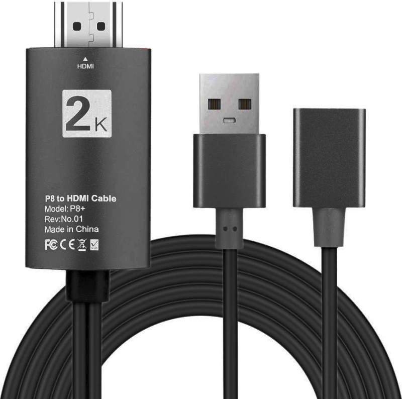 Powertech Cable HDMI male - USB-A female 1m