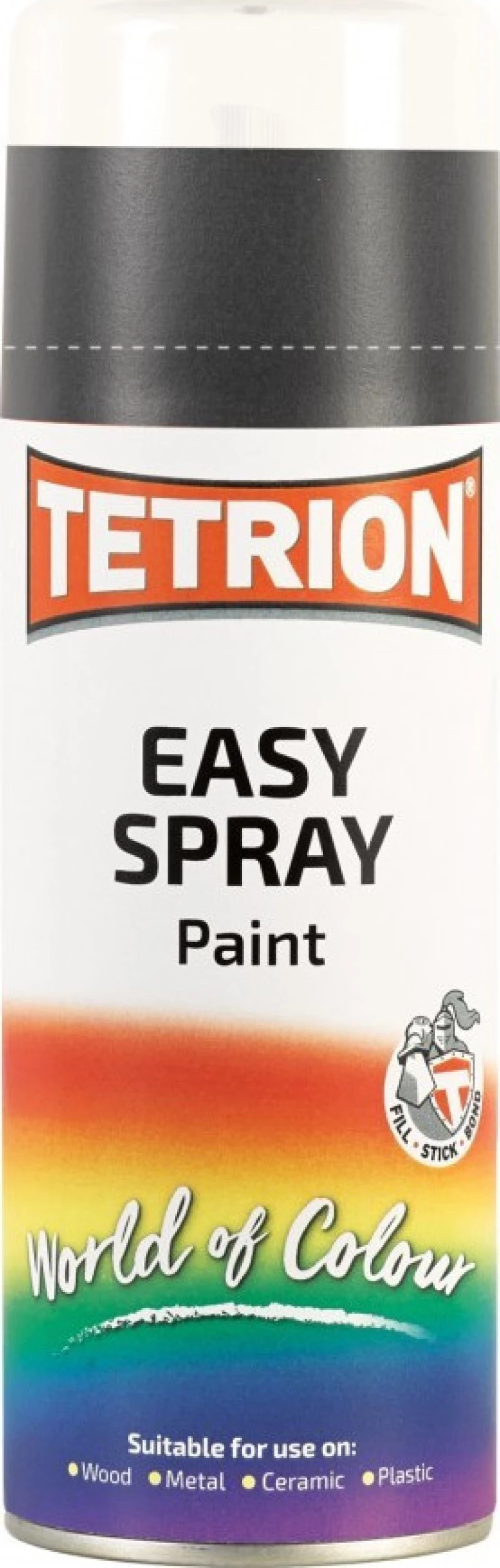 Tetrion Easy Spray Ακρυλικό Σπρέι Βαφής Μαύρο με Ματ Εφέ 400ml