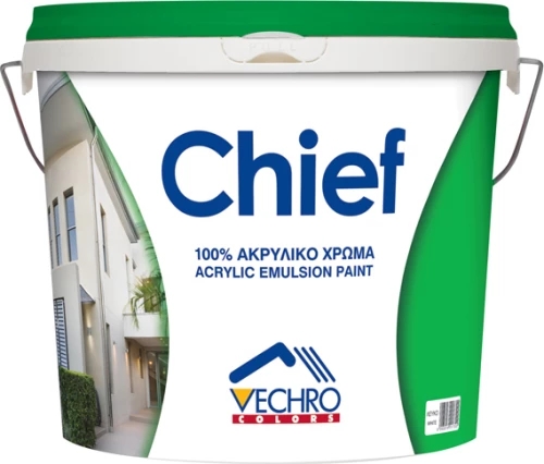 Vechro Χρώμα Ακρυλικό Chief 3lt Λευκό