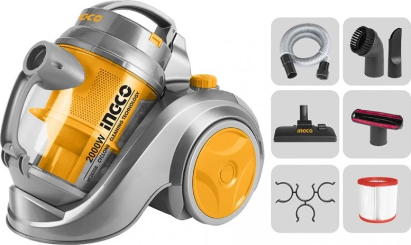 Ingco Ηλεκτρική Σκούπα Cyclone 2000 Watt - VC20258