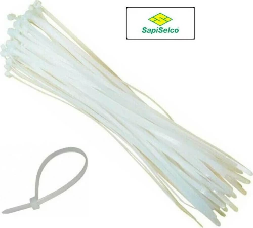 Sapiselco Δεματικά Καλωδίων 240x7.5 Λευκό 100τμχ