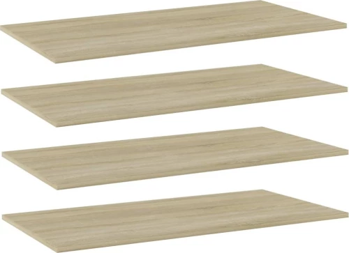 vidaXL Ράφι Βιβλιοθήκης Sonoma Δρυς 805304 80x20cm 4τμχ