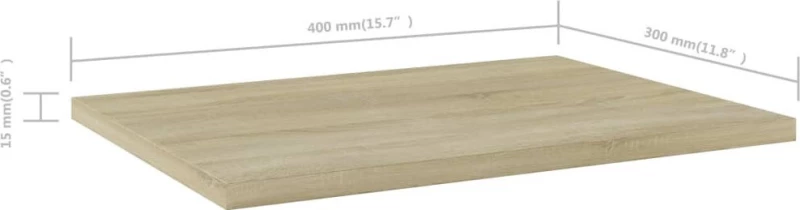vidaXL Ράφι Βιβλιοθήκης Sonoma Δρυς 805160 40x30cm 4τμχ