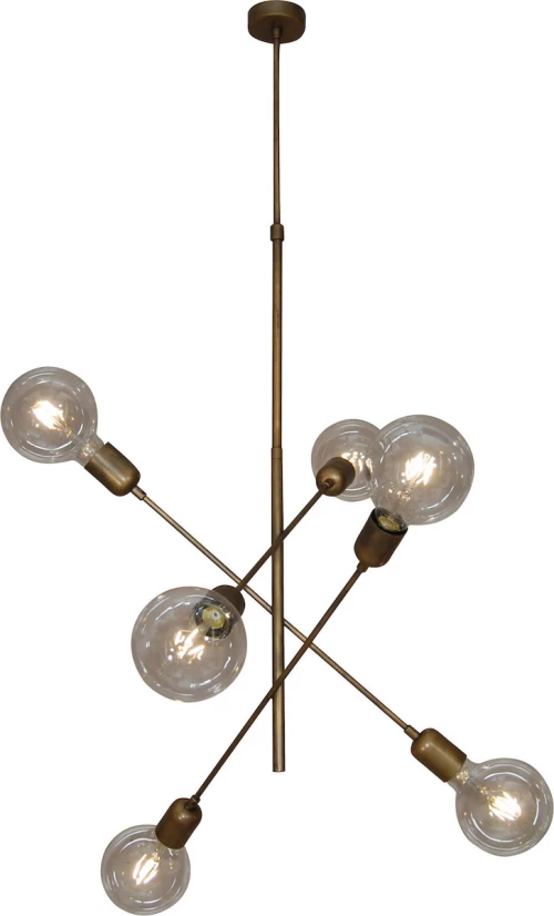 Hl-3524-6 Eric Old Copper & Black Pendant - 77-3802 - Home Lighting