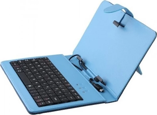 Leather Case with Keyboard for Tablet 8" Blue