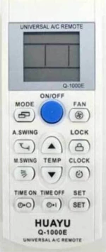 Huayu Q-1000E Universal Τηλεχειριστήριο για Κλιματιστικό