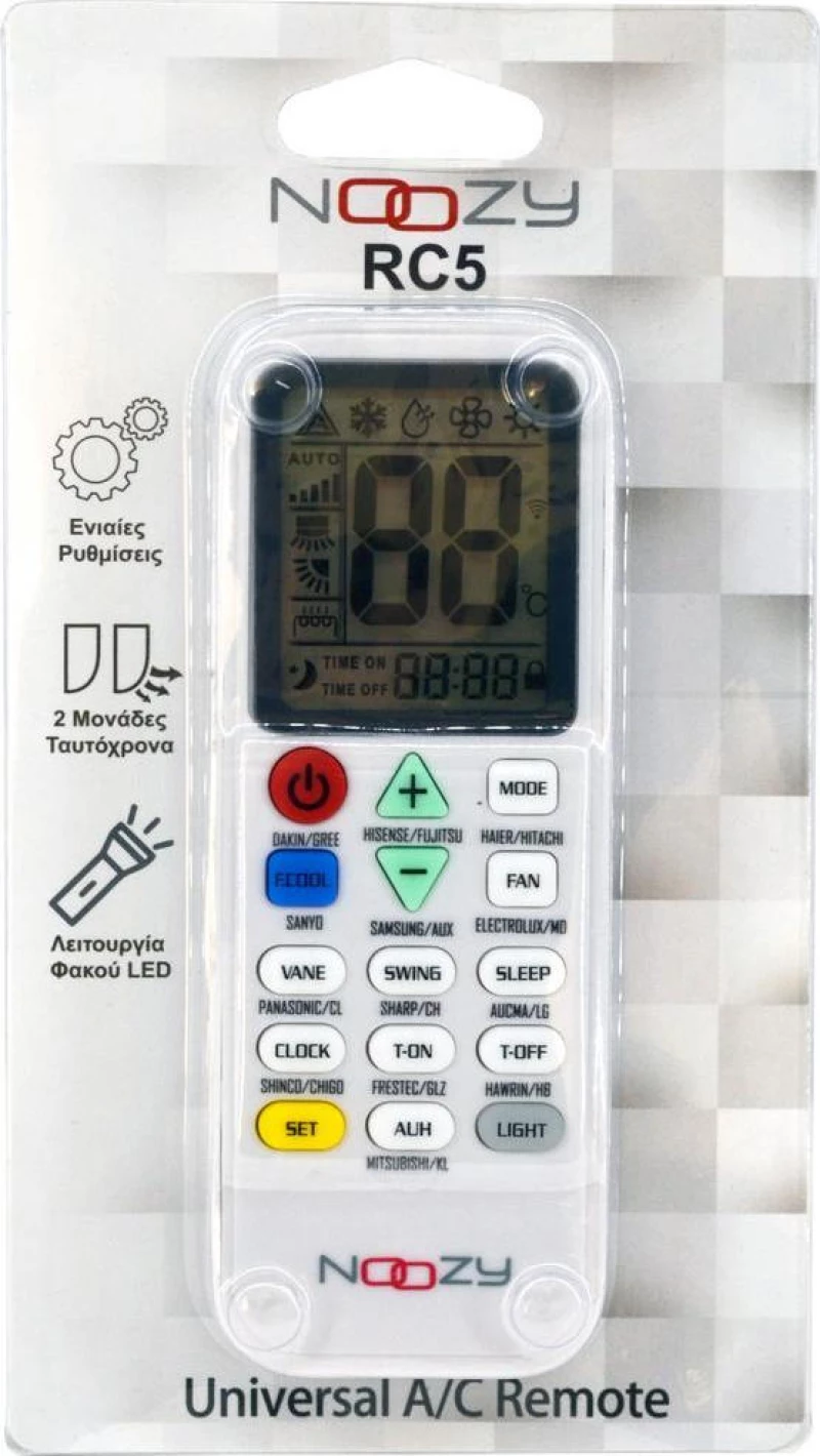 Noozy RC5 Universal Τηλεχειριστήριο για Κλιματιστικό