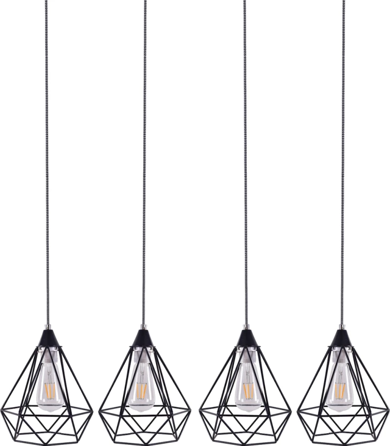 Home Lighting Κρεμαστό Φωτιστικό Μοντέρνο Πολύφωτο Μαύρο