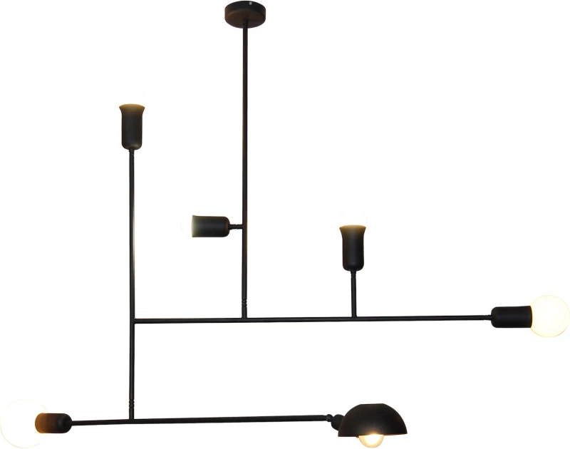 Home Lighting Rodney Κρεμαστό Φωτιστικό Μοντέρνο Πολύφωτο Πλέγμα Μαύρο