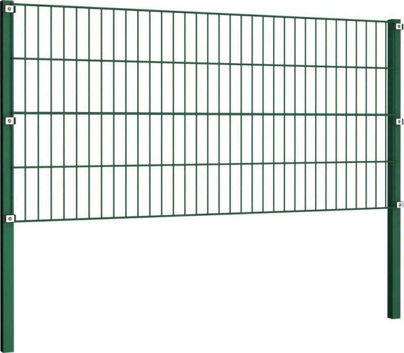 vidaXL Πάνελ Περίφραξης με Στύλους Πράσινο 80x680cm 278607
