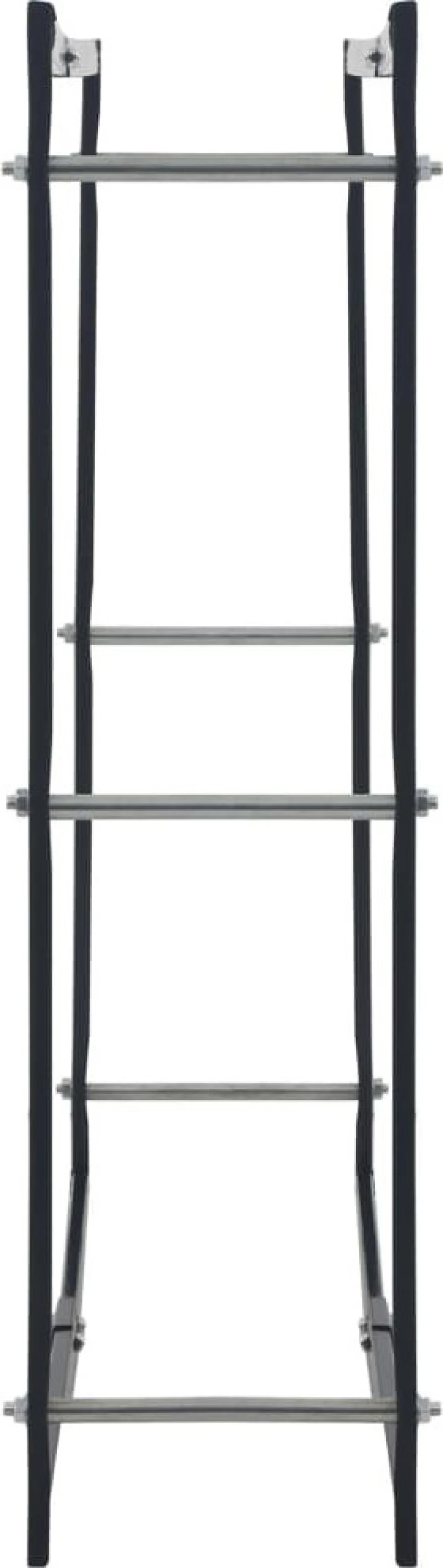 vidaXL Ραφι Καυσοξυλων Ατσάλινο Μαυρο 100 x 25 x 100 εκ. 286288