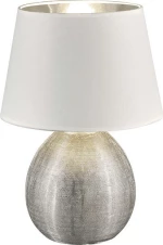Trio Lighting Luxor Πορτατίφ με Λευκό Καπέλο και Ασημί Βάση
