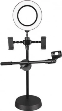 Ring Light LED με βάσεις κινητού & μικροφώνου - Live voice professional