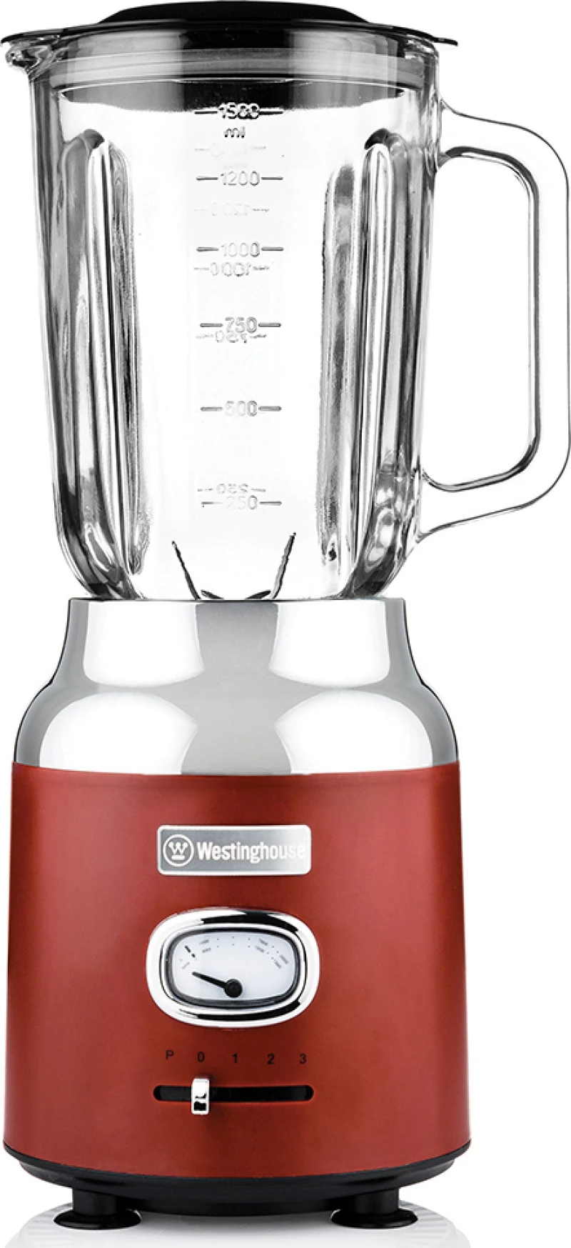 Westinghouse WKBE221RD Μπλέντερ για Smoothies με Γυάλινη Κανάτα 1.5lt