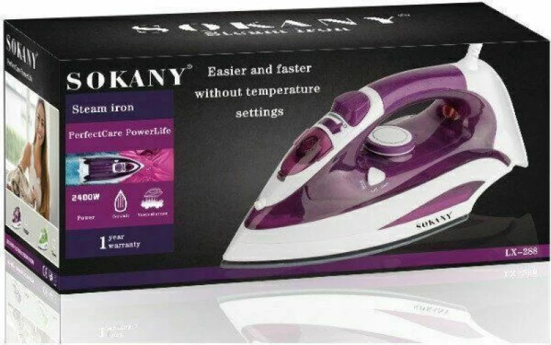 Σίδερο Ατμού Sokany 2400W (Μωβ) [Lx-288-Pr]