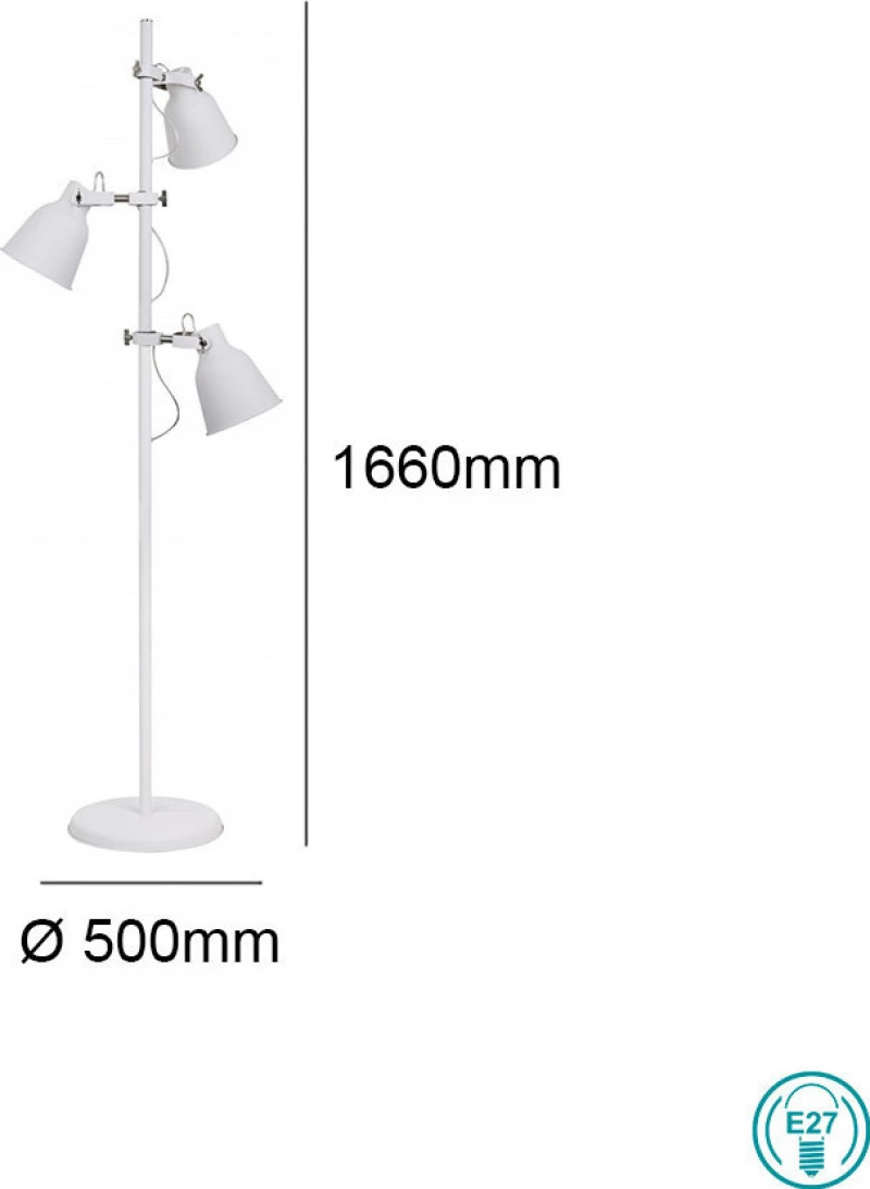 Fan Europe Legend Φωτιστικό Δαπέδου Λευκό με Ύψος 166cm