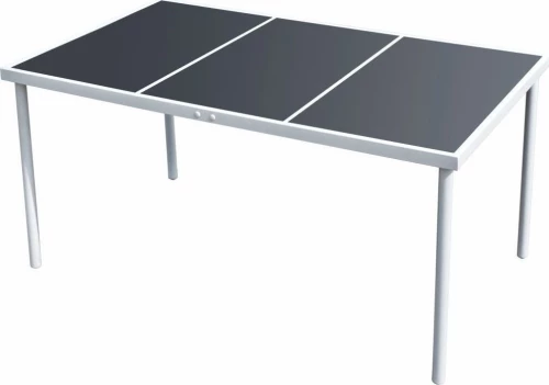 Τραπέζι Κήπου Μαύρο 150 x 90 x 74 εκ. Ατσάλινο
