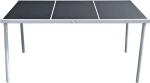 Τραπέζι Κήπου Μαύρο 150 x 90 x 74 εκ. Ατσάλινο