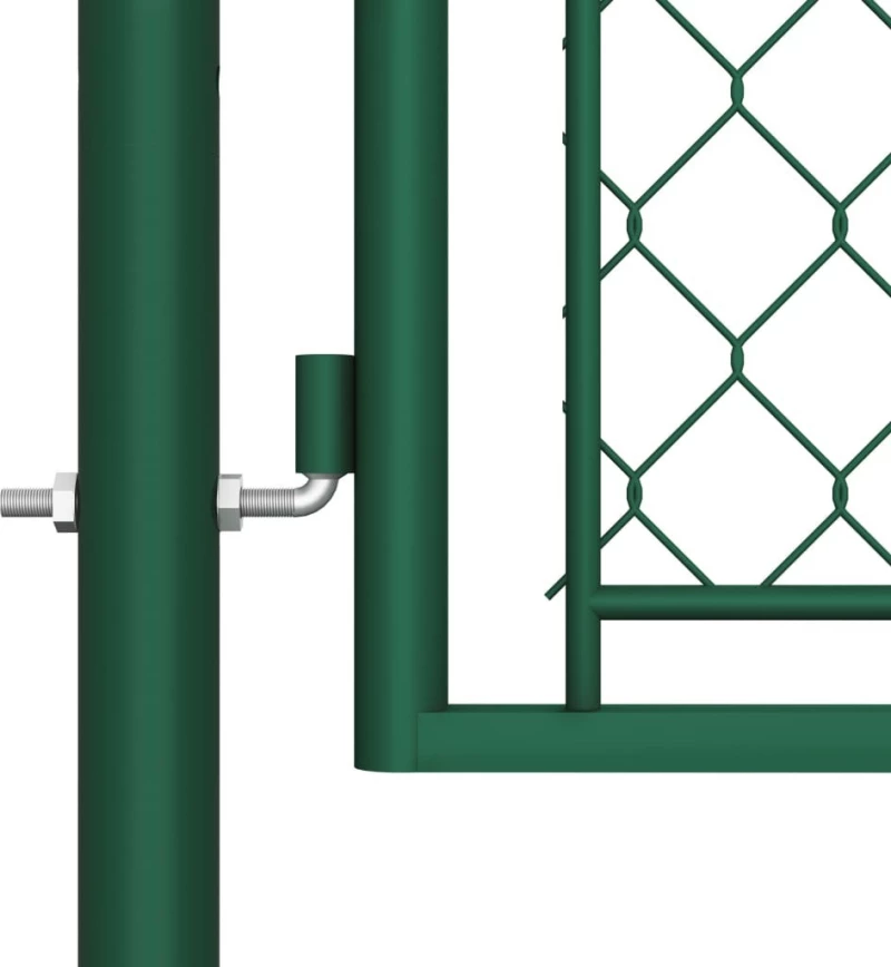 vidaXL Πόρτα Περίφραξης Κήπου Πράσινη Ατσάλινη 75x395cm 144444