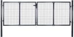 vidaXL Πόρτα Περίφραξης με Πλέγμα Γκρι 75x289cm 143362