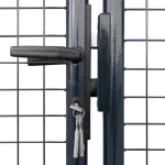 vidaXL Πόρτα Περίφραξης με Πλέγμα Γκρι 75x289cm 143362