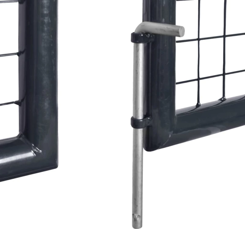 vidaXL Πόρτα Περίφραξης με Πλέγμα Γκρι 75x289cm 143362