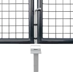 vidaXL Πόρτα Περίφραξης με Πλέγμα Γκρι 75x289cm 143362