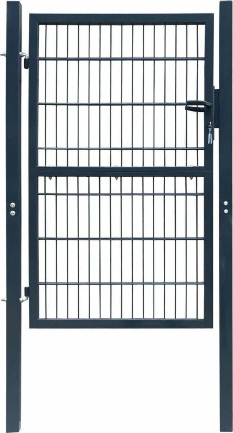 vidaXL Πόρτα Περίφραξης Γκρι Ανθρακί 210x106cm 141744