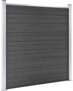 vidaXL Πάνελ Περίφραξης Μαύρο 186x180cm 148972