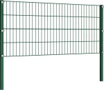 vidaXL Πάνελ Περίφραξης με Στύλους Πράσινο 80x510cm 278606