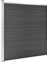 vidaXL Πάνελ Περίφραξης Μαύρο 186x175cm 148973