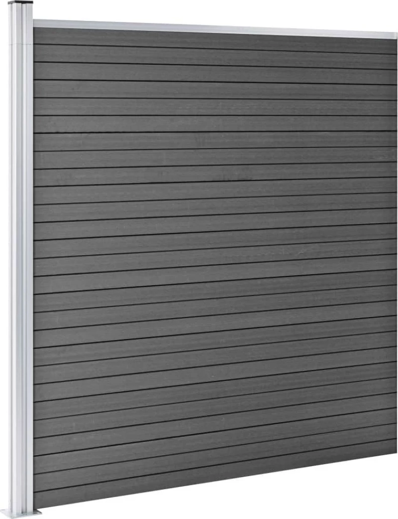 vidaXL Πάνελ Περίφραξης Μαύρο 186x175cm 148973