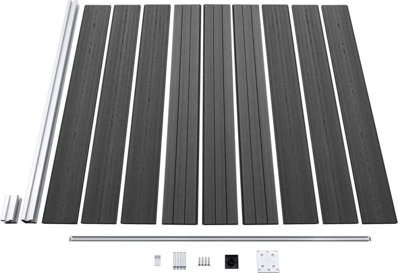 vidaXL Πάνελ Περίφραξης Μαύρο 186x175cm 148973