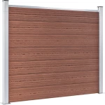 vidaXL Πάνελ Περίφραξης Καφέ από WPC 146x180cm 148980