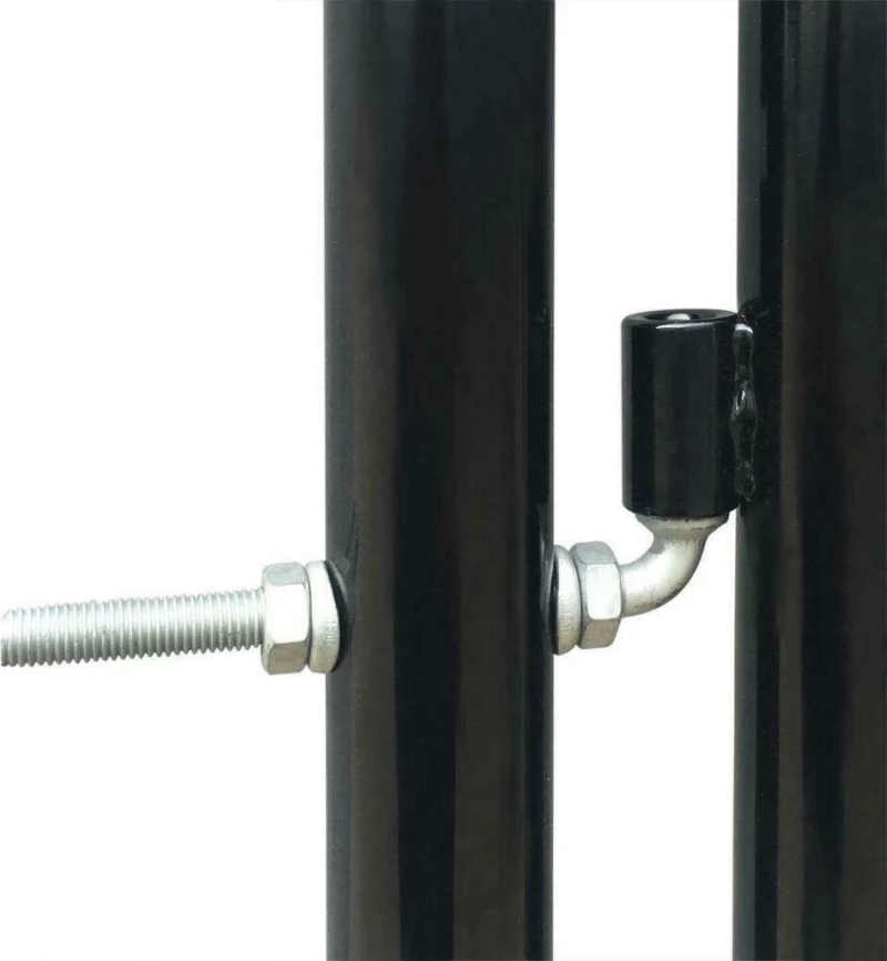 vidaXL Πόρτα Περίφραξης Μονή Μαύρη 100 x 250 cm 250x250cm 141689
