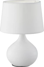 Trio Lighting Martin Πορτατίφ με Λευκό Καπέλο και Λευκή Βάση