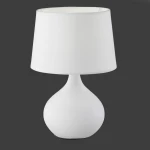 Trio Lighting Martin Πορτατίφ με Λευκό Καπέλο και Λευκή Βάση