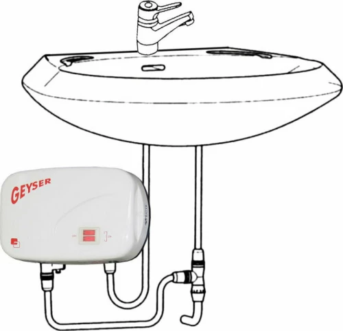 Geyser 2Aa25 Ηλεκτρικός Ταχυθερμαντήρας Νεροχύτη 5000 W 5944007000050