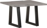 Τραπεζάκι Σαλονιού Live Edge Τετράγωνο Γκρι 60x60x40cm