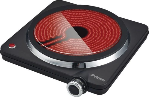 Κεραμική Εστία Μονή Prcp-40251 22Cm 1500W Primo Μαύρη