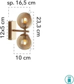 Fan Europe Honey-AP2 Φωτιστικό Τοίχου Μελί