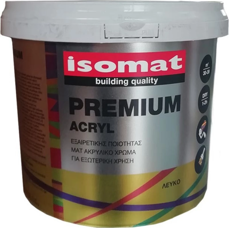 Isomat Premium Acryl Λευκό 10lt