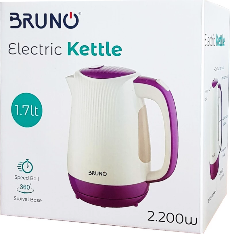 Bruno BRN-0001 Βραστήρας 1.7lt 2200W