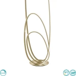 Ondaluce Golden Φωτιστικό Δαπέδου Χρυσό με Ύψος 160cm
