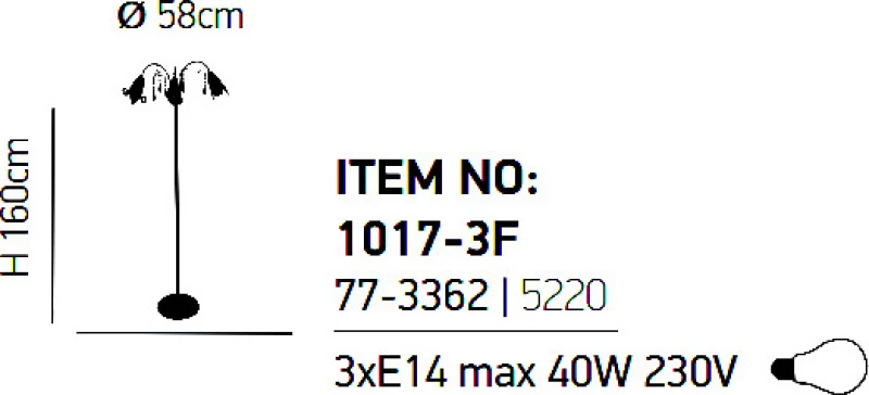 Home Lighting Memo Φωτιστικό Δαπέδου Ασημί με Ύψος 160cm