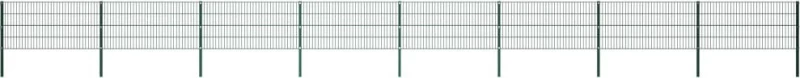 vidaXL Πάνελ Περίφραξης με Στύλους Πράσινο 80x1360cm 278611