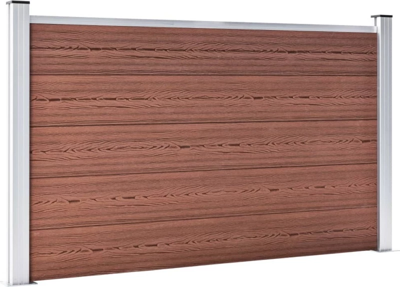 vidaXL Πάνελ Περίφραξης WPC Καφέ 106x872cm 3053246