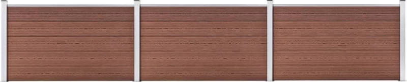 vidaXL Πάνελ Περίφραξης Καφέ από WPC 106x526cm 3053244